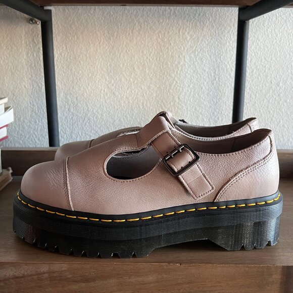 DR. MARTENS Bethan T-Bar Leather Platform Shoes NEW Sz 11 - Picture 5 of 8